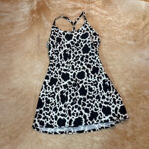 Outdoor Voices Exercise Dress in Black and White Print